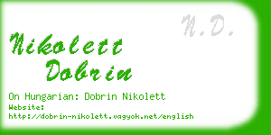 nikolett dobrin business card